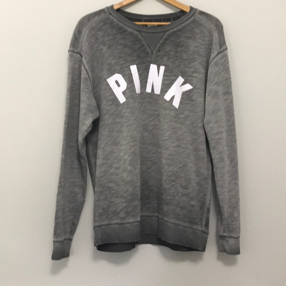 VS Pink Grey Oversized Sweatshirt light weight